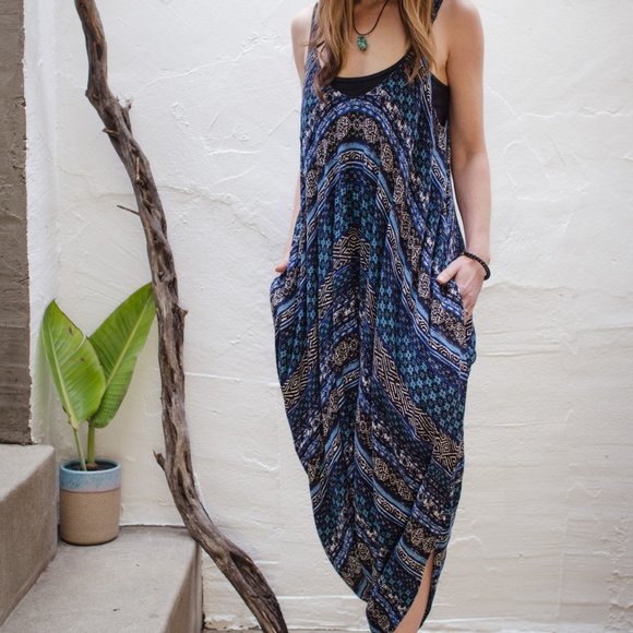 Relaxed Fit Boho Jumpsuit - Picture 1 of 4